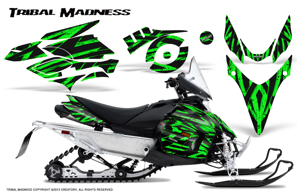 Yamaha Phazer Graphics Kit Tribal Madness Green